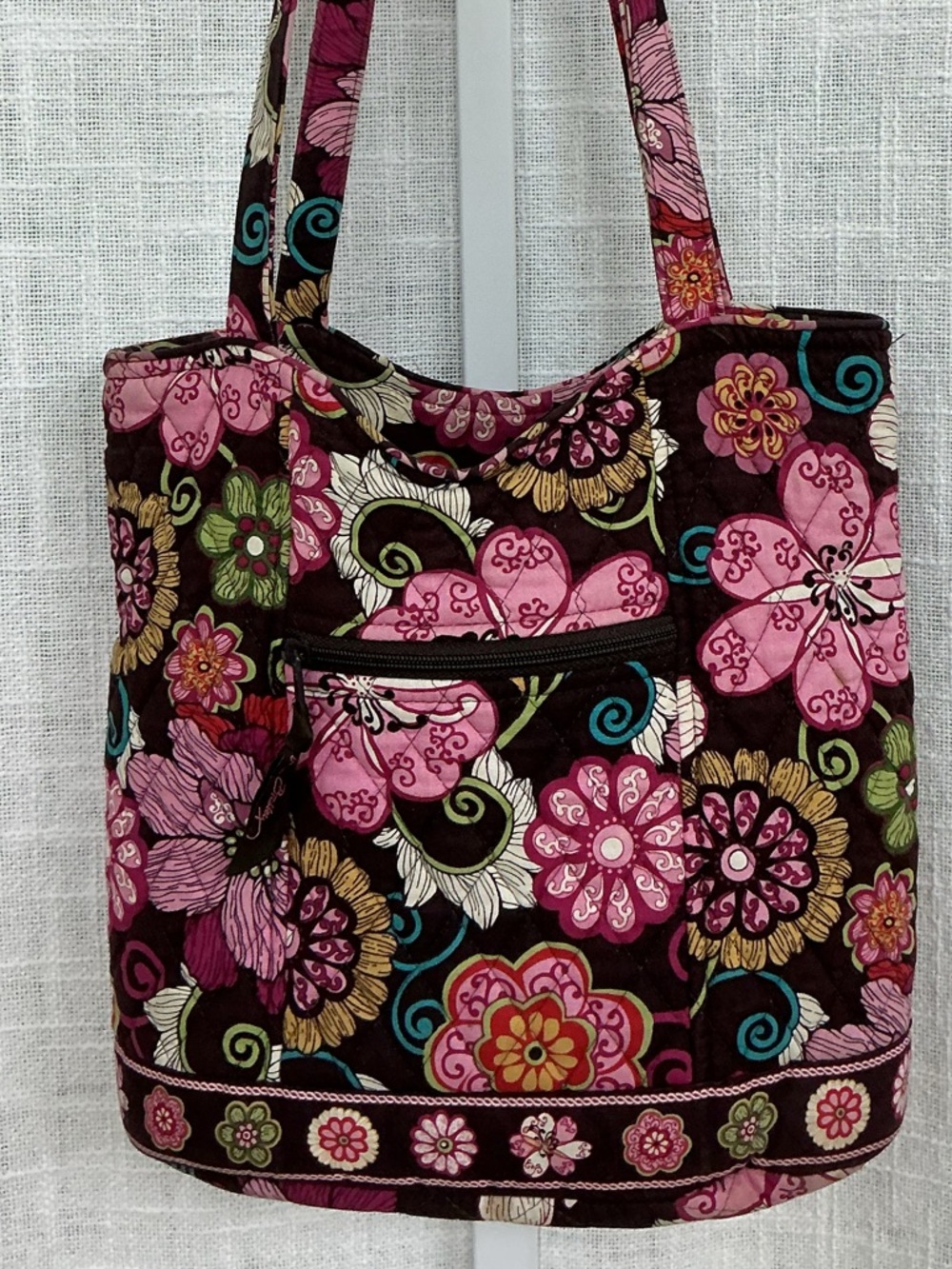 Vera Bradley Quilted Floral Tote Bag - Pink Floral Pattern